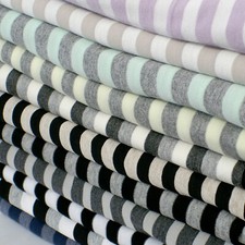 Excellent Range Of Striped Viscose Lycra Knitted Jersey Stretch Fabric Material 