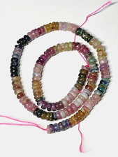AAA Natural Tourmaline stone bead 3 x 6mm Rondelle Beads Gemstone 15.5" Strand