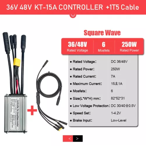 36V 250W 350W 48V 500W 750W 1000W 1500W Wasserdicht Brushless E-Bike Controller - Bild 27 von 45