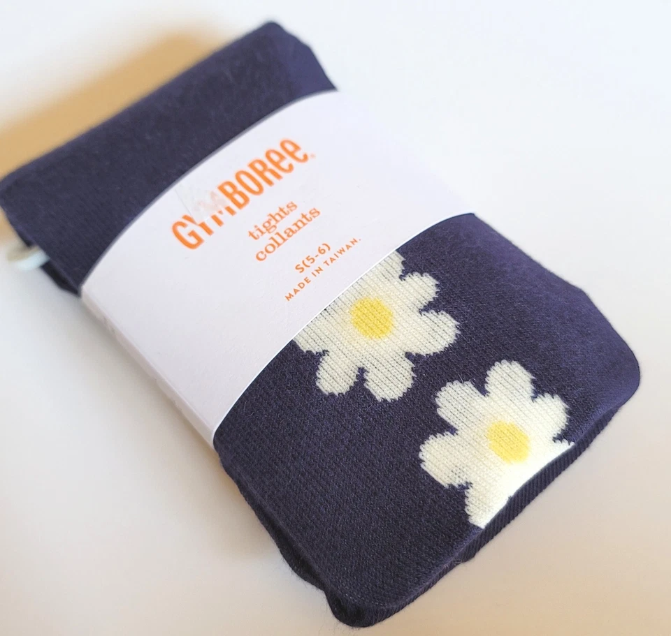 Medias Gymboree Niñas 5-6 Flores Duchas Margarita Floral Apretadas Nuevas con Etiquetas Otoño Invierno Foto 2 de 2