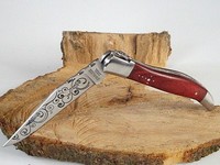 Laguiole Taschenmesser Edelstahl - Klappmesser Lourquen Bordeaux Neu!