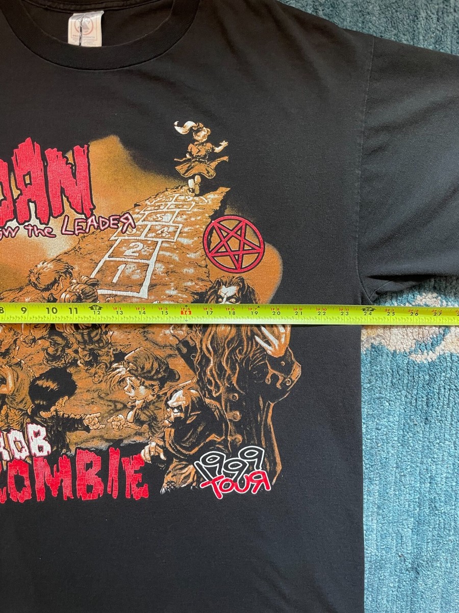 VTG 90s Korn Rob Zombie 1999 Tour Shirt Follow the Leader VTG 90s Korn Rob Zombie 1999 Tour Shirt Follow the Leader