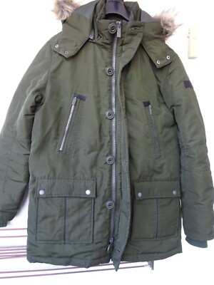 Globetrotter Parka /Winterjacke mit Kapuze, olivgrün, M (Maße beachten!)