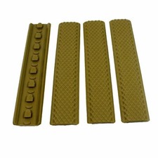 Pack of 4 KeyMod Rail Covers / Panel Textured Soft Silicon Anti Slip 6.25" - Tan