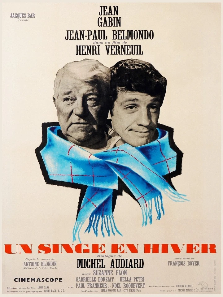 POSTERSANDCO FILM Un SINGE en HIVER Rahq-POSTER HQ 45x60cm d'une AFFICHE CINéMA