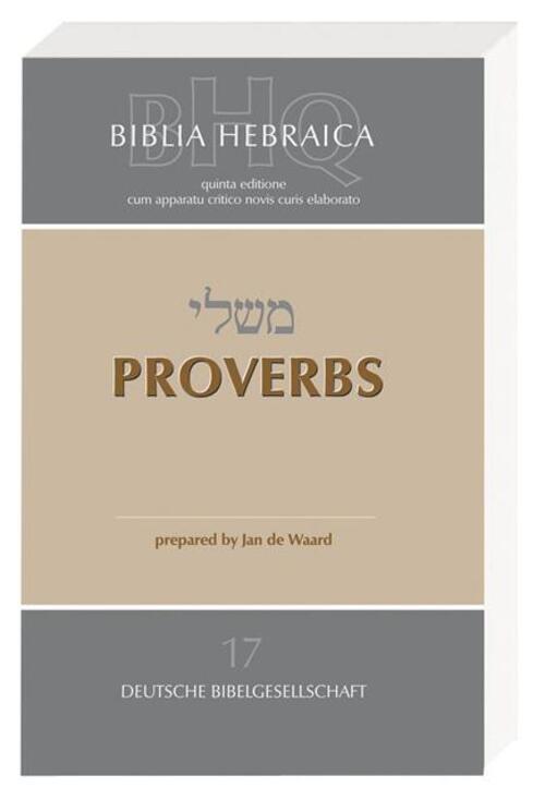 Thumbnail - Biblia Hebraica Quinta (bhq). Gesamtwerk Zur Fortsetzung / Proverbs |