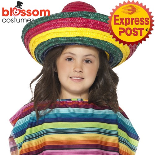 AC47 Child Kids Mexican Sombrero Straw 