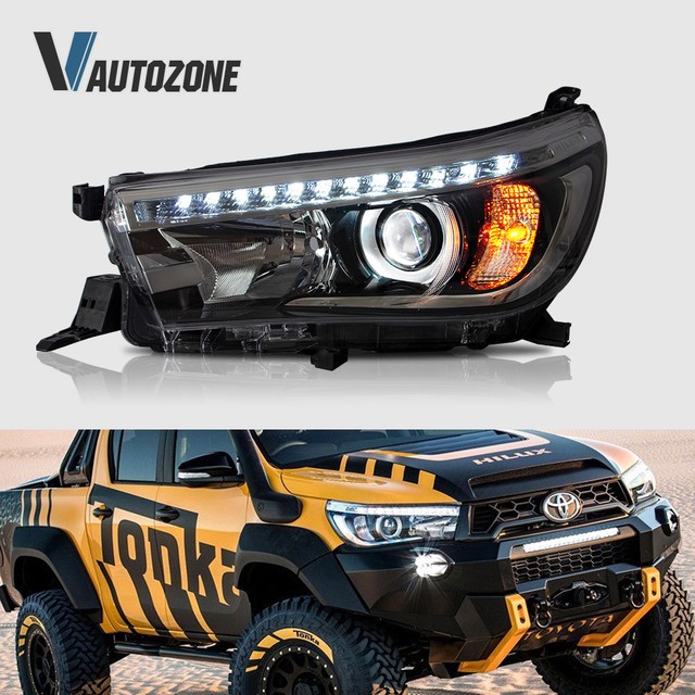 Fit for Toyota HILUX Revo 16 17 LED Headlights Lamps With Sequential