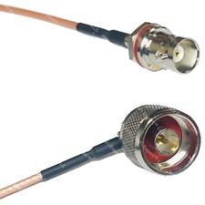 RG316 BNC FEMALE SM BULKHEAD to N MALE ANGLE RF Cable Rapid-SHIP LOT