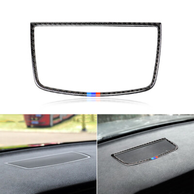 M-Carbon Fiber Dashboard Panel Speaker Frame Cover Trim For BMW X5 X6 E70 E71
