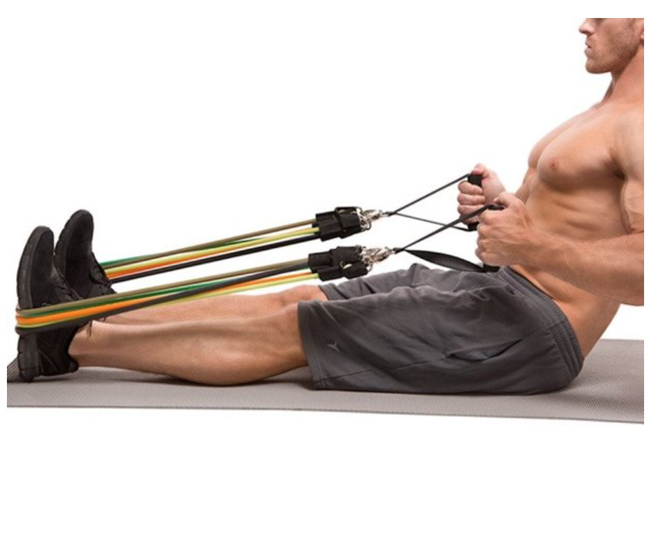 11pc Resistance Band Set - with Door Anchor, Handles, Ankle Straps