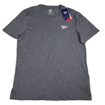 Reebok Men's Identity Classics T-Shirt, Dark Heather Gray, Size M, Casual NWT