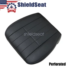 Fits 2005-2007 Ford F-250 Harley Davidson Driver Bottom Seat Cover Leather Black