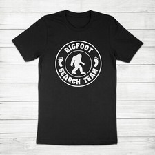 Bigfoot Search Team Sasquatch Yeti Hiking Camping Outdoors Unisex Tee T-Shirt