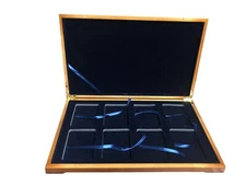 Solid Wood Display Storage Box Case for 8 Certified Coin Holder Slab PCGS or NGC