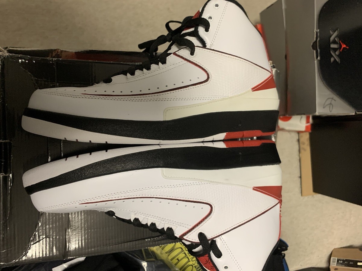 DS 2010 Nike AIr Jordan II 2 Retro QF WHITE VARSITY RED 9.5 | eBay