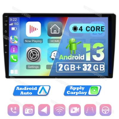 Carplay 2Din Android 13 GPS Navi WiFi 10.1'' Double Touch Screen Car Stereo Radio
