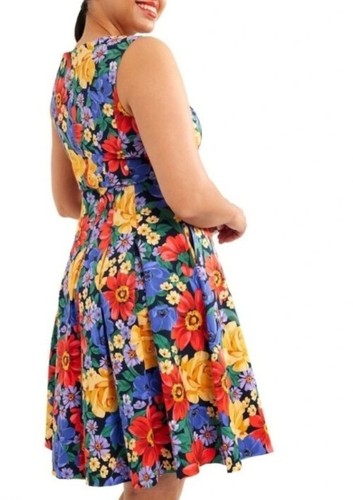BNWT REVIEW Multicoloured Floral Fit & Flare Dress S16 RRP$279.95 - Picture 7 of 9