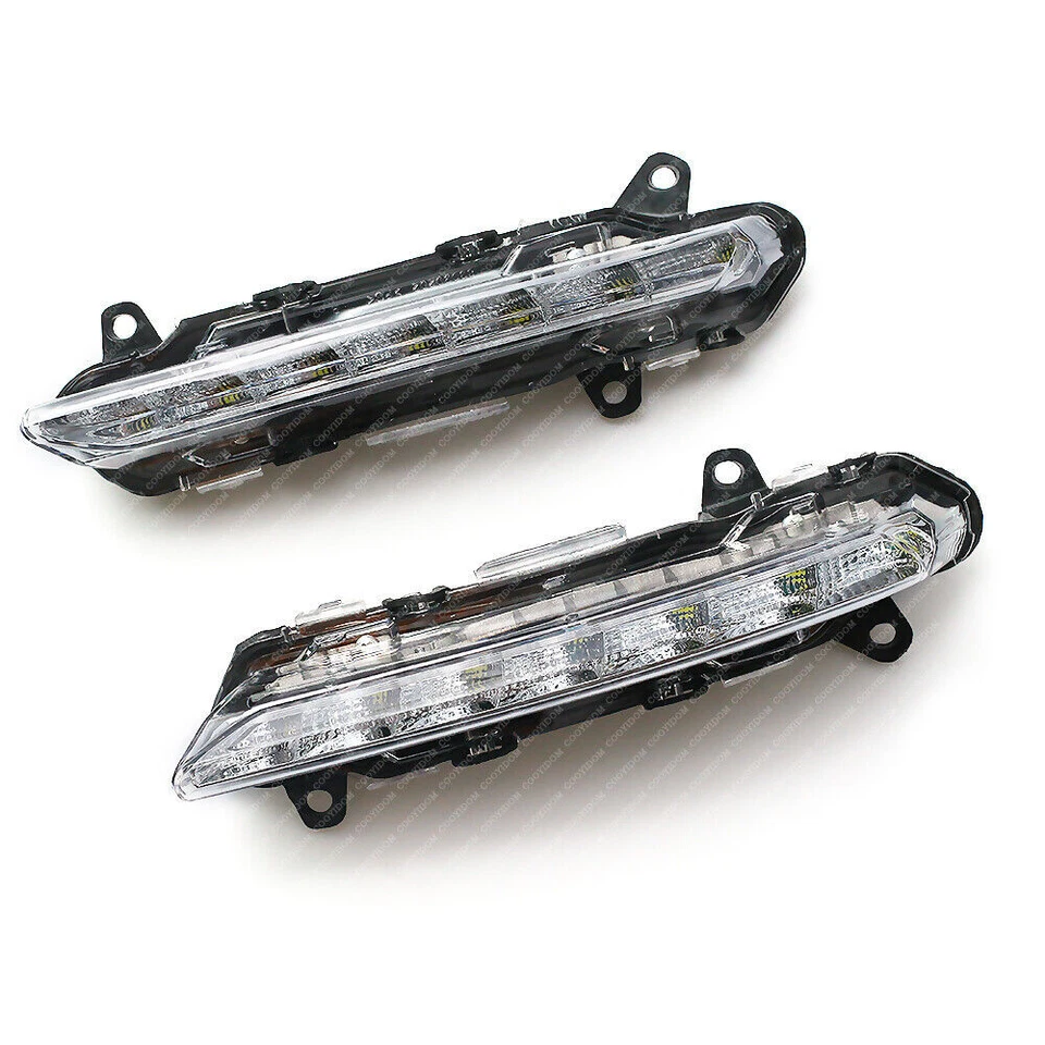 Pair LED Daytime Running Light DRL Fog lamp For Mercedes BENZ S-Class W221 09-13 - Image 3 of 4