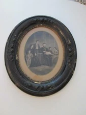 "The Grant Family" Steel Engraving by A.B. Walter Original Frame 1860s