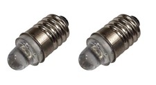 3V 3 Volt E10 LED Flashlight Bulb Lamp Microscope Bulb, Pack of 2