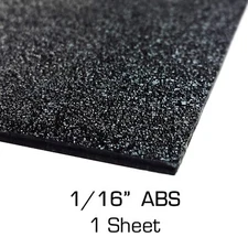 ABS Black Plastic Sheet 48" X 96" X 0.0625" (1/16") 4x8 ft - Black Haircell