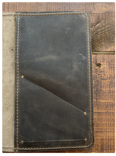 Unisex Leather Agenda Cover, Handmade Leather Journal, Leather - Picture 4 of 5