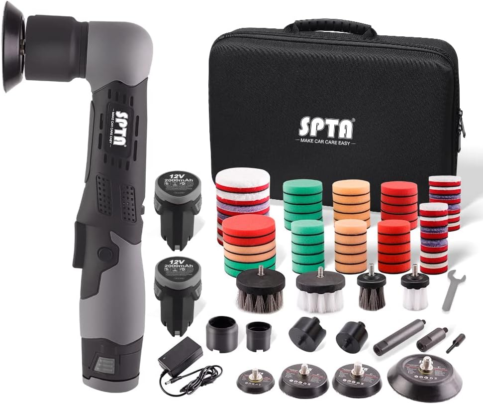 SPTA Cordless Mini Polisher, 12V Cordless Multi Polisher, Micro Cordless Scratch