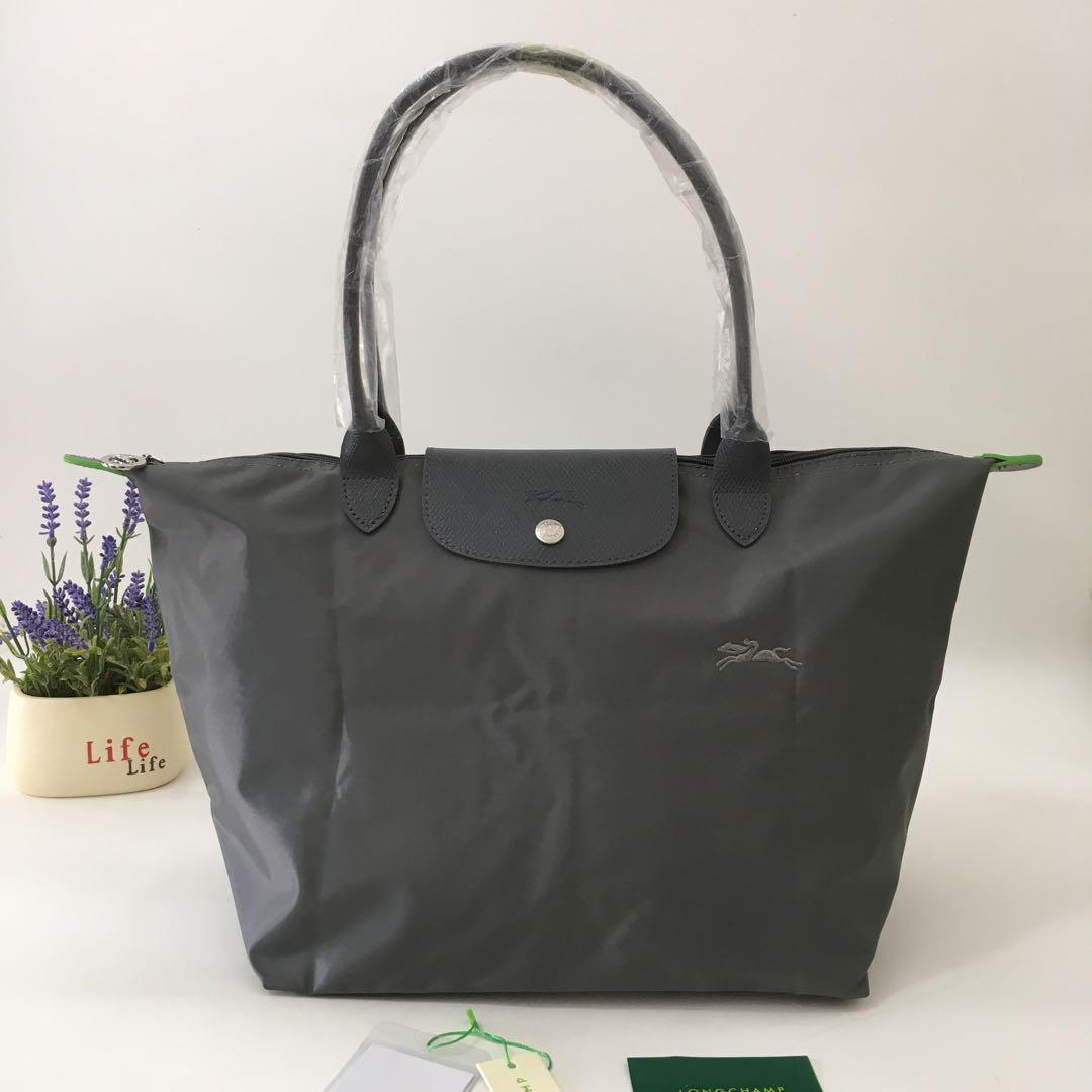 Longchamp Le Pliage Tote Bag Shoulder Bag Horse L size Gray Outlet