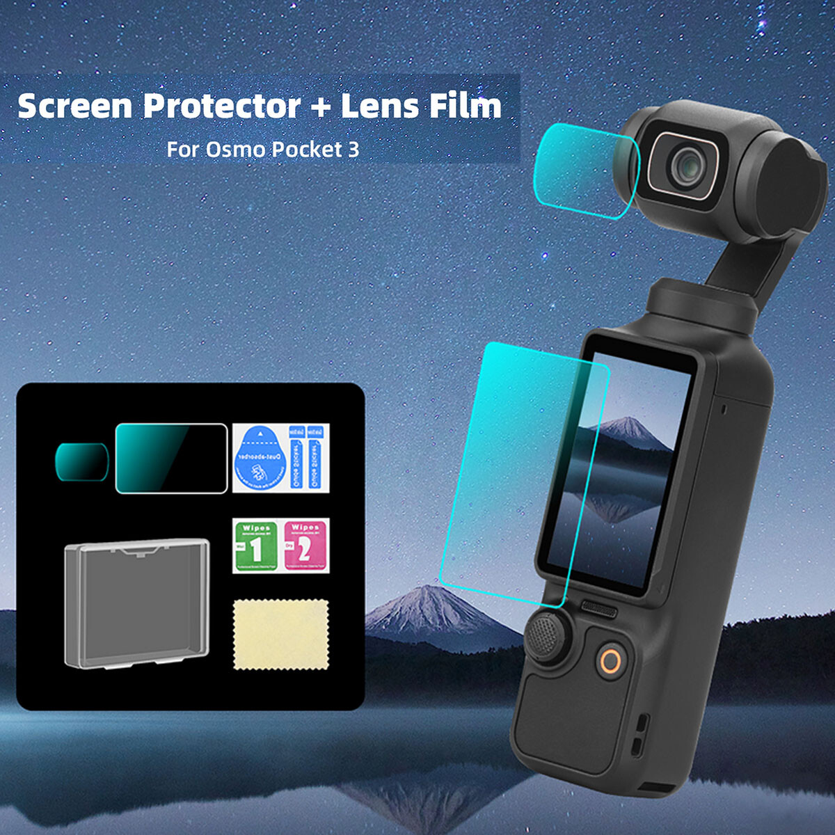 For DJI Osmo Pocket Camera Tempered Film Glass Screen Protector HD Lens  Film