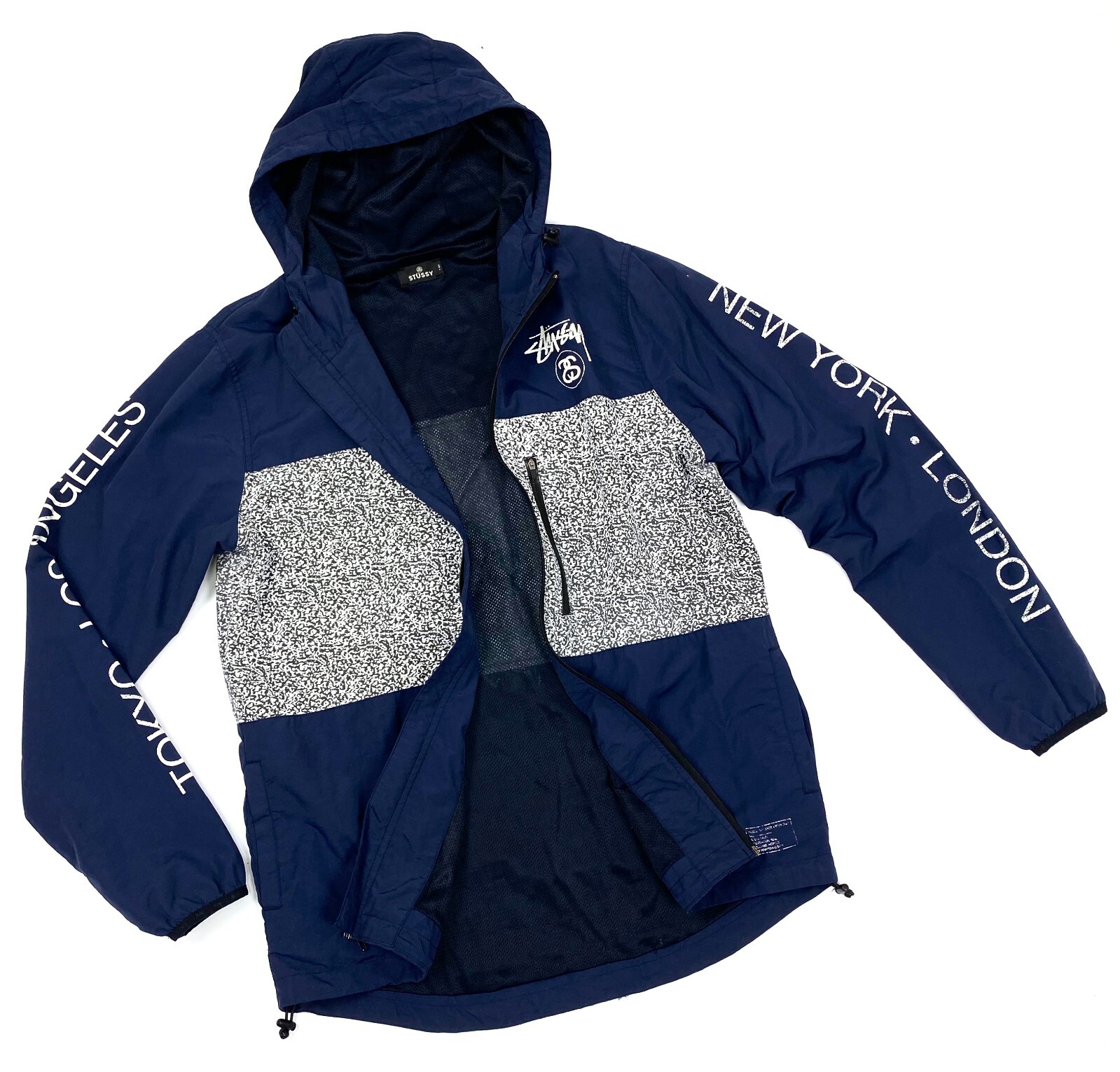 Vintage Men's STUSSY City Blue Nylon 