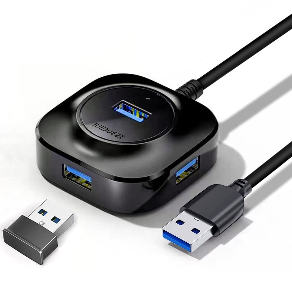 High-Speed USB 3.0 Hub Splitter - 4-Port 5Gbps Expander for Laptop Xbox PC