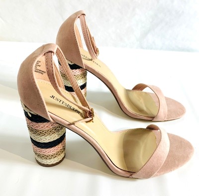 justfab rose gold heels