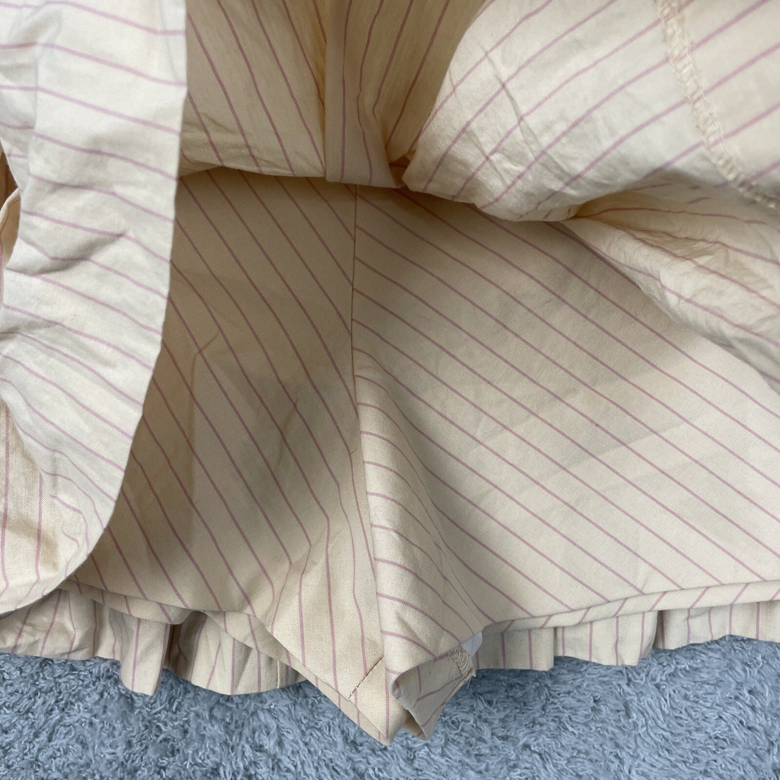 Zara Skort Womens Medium Yellow Pink Stripe Tennis Core Athleisure Pleated thumbnail 4