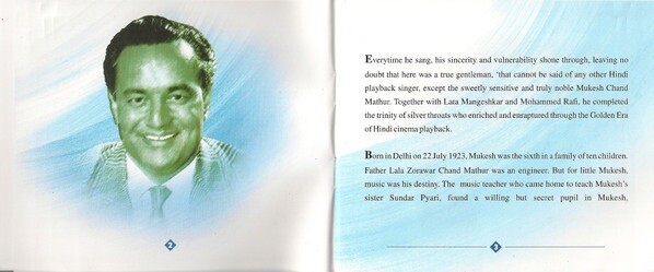 Mukesh- The Soulful Voice- Legends CDs Collection Hindi Music