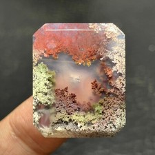 Scenic Moss Agate Cabochon 26x21x5mm High Quality 31 ct