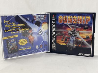Gunship (Sony PlayStation 1, 1996) PS1 Complete W/ Manual Reg
