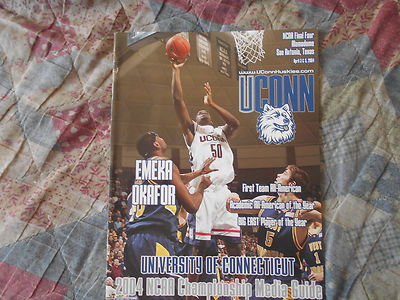 2004 UCONN HUSKIES BASKETBALL MEDIA GUIDE CONNECTICUT FINAL FOUR