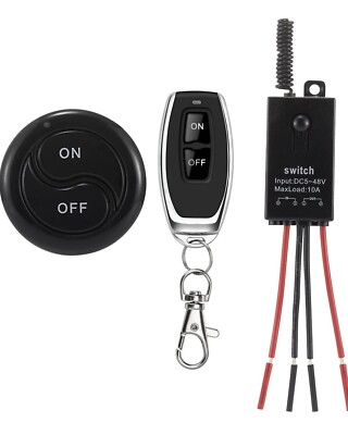 Kill Switch Mini Wireless Switch 12v,5V/12v/48v/10A Relay Remote Switch