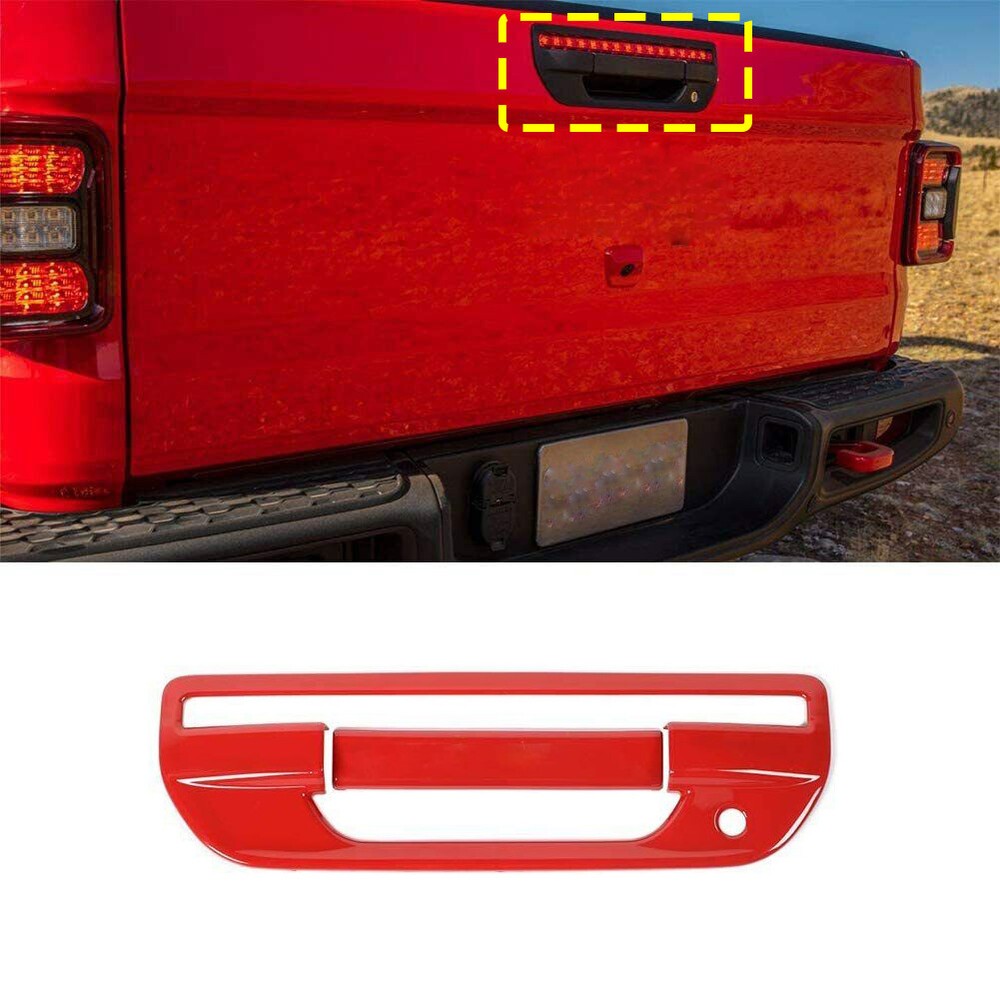 Red Rear Door Tailgate Handle Cover Trim for Jeep Gladiator JT 2018+ Accessories