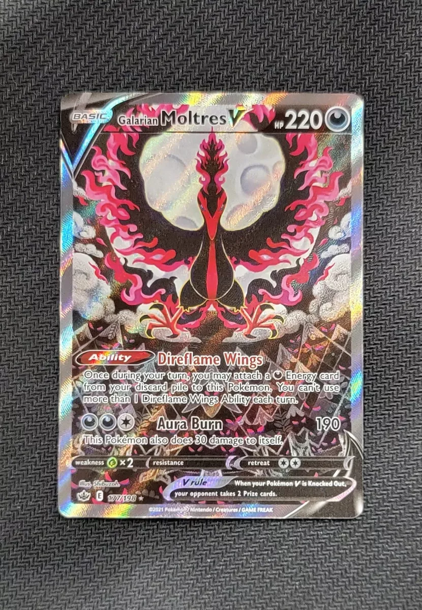 Galarian Moltres V - Chilling Reign Pokémon card 177/198