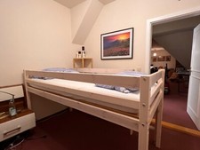 Hochbett FLEXA Classic, Farbe: weiß matt, Vollholz Kiefer, 200x90cm