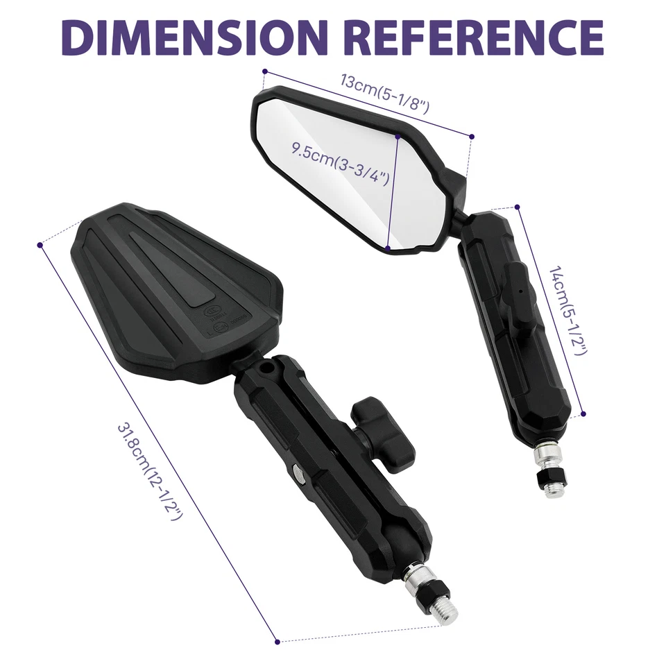 Par de espejos retrovisores laterales ajustables 360° para Honda CRF 250 300 110 125 150 Foto 2 de 4