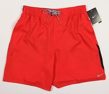 Men's NIKE Red Black Athletic Shorts Swim Trunks S Small NWT NEW Dri-Fit NicE 