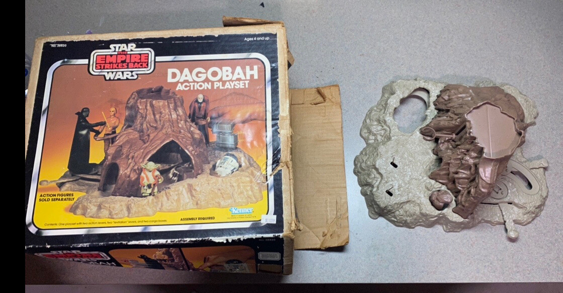 Vintage Kenner Star Wars ESB Dagobah Playset 1981 w/box INCOMPLETE