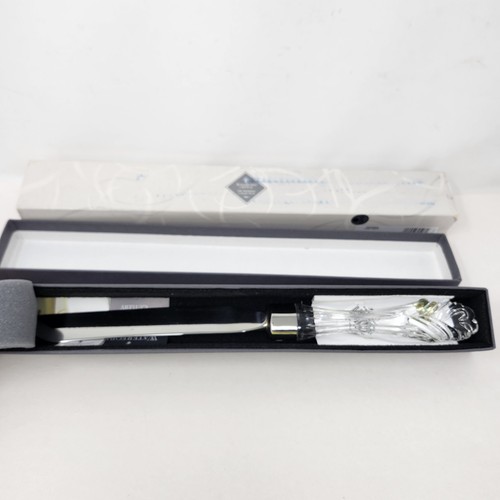 Waterford Lismore Crystal Handle Cake Knife Wedding Bridal With Original Box