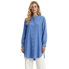 NWT Everlane Gauze Oversized Button Up Shirt Tunic Top Size XL Blue Opal Cotton