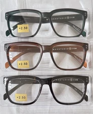 Max Studio Premium Quality Reading Glasses Set Of 3 Available In Multi Strength