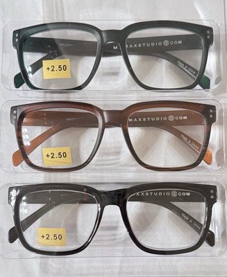 Max Studio Premium Quality Reading Glasses Set Of 3 Available In Multi Strength
