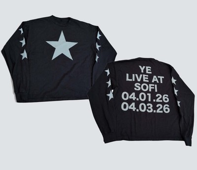 Kanye West YZY BULLY 長袖　Tシャツ　サイズ2 Kanye West BULLY 2026 Live At Sofi Merch reprint Long Sleeve Shirt